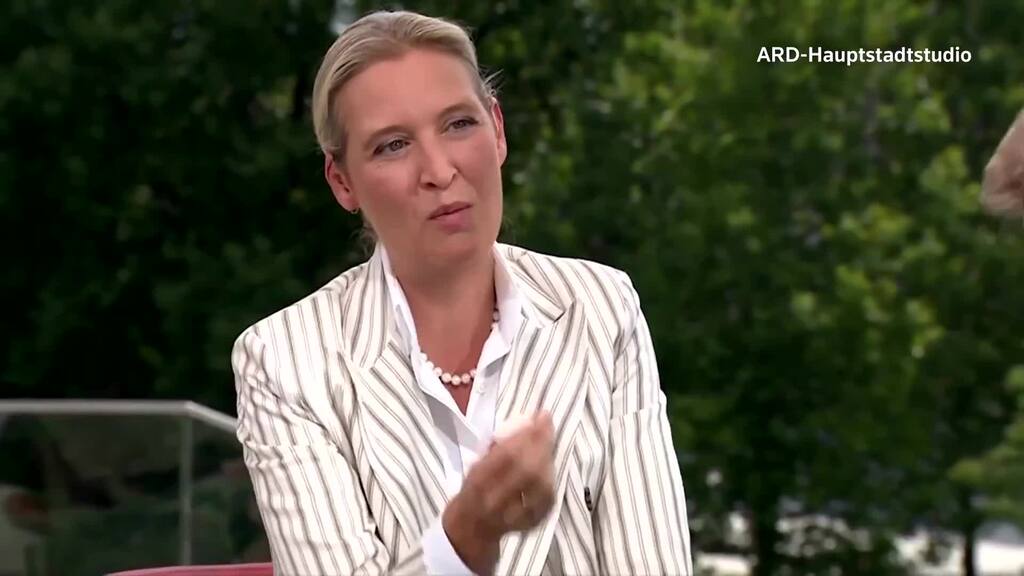ARD-Sommerinterview mit Alice Weidel von Protesten gestört