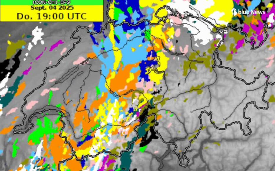 Niederschlagsradar, Donnerstag, 4.9.2025