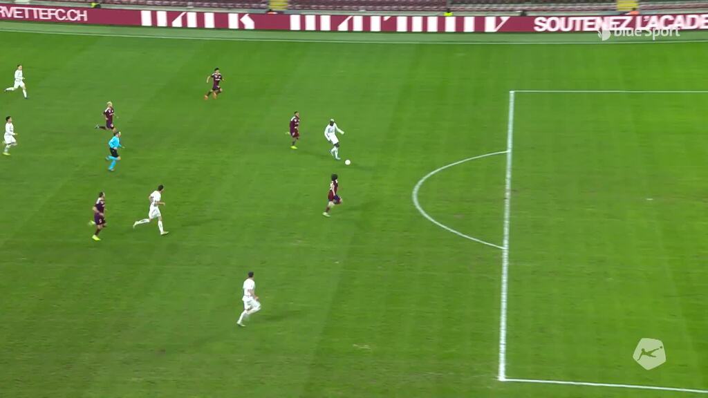 59. Minute: Baroan tanzt Servettes Verteidigung aus und gleicht aus