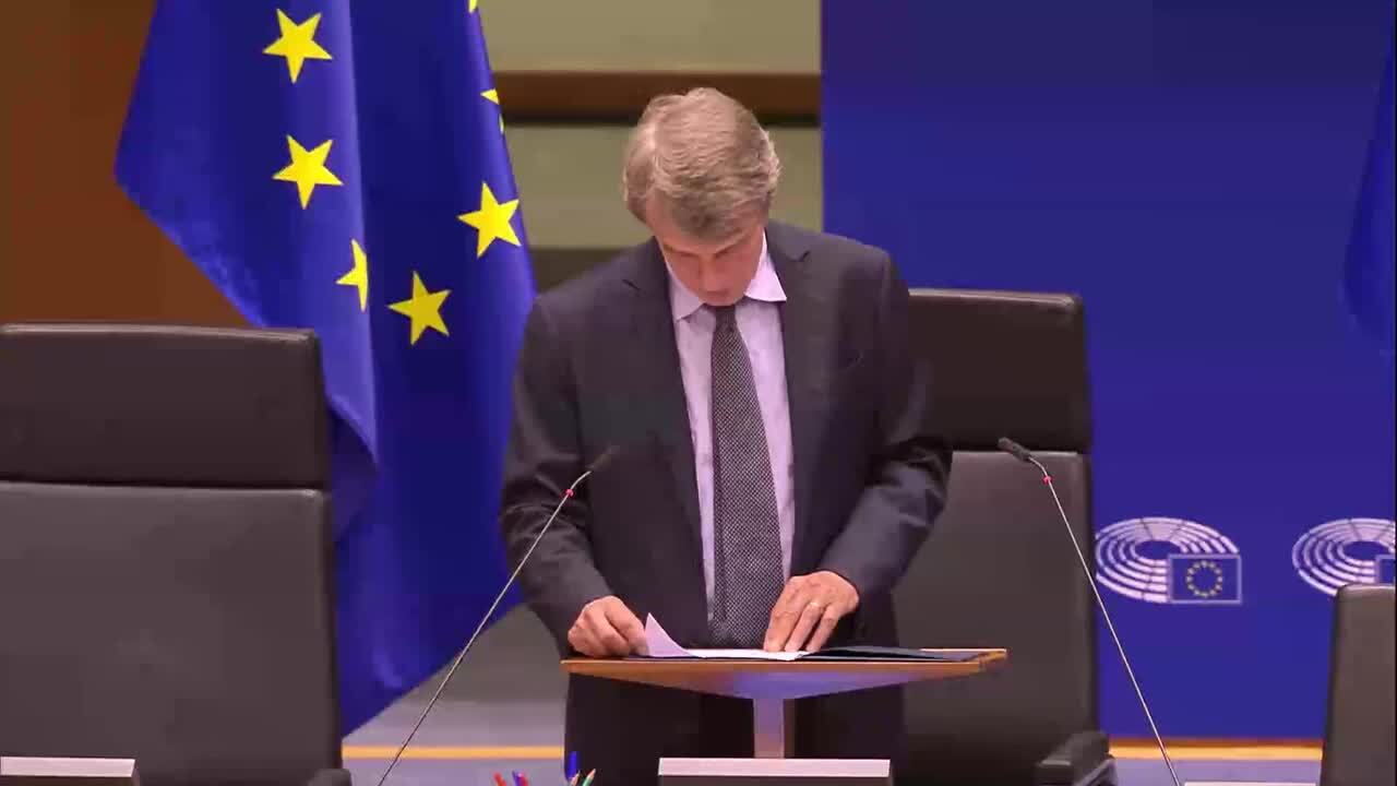 Schweigemoment im EU-Parlament für George Floyd im Jahr 2020