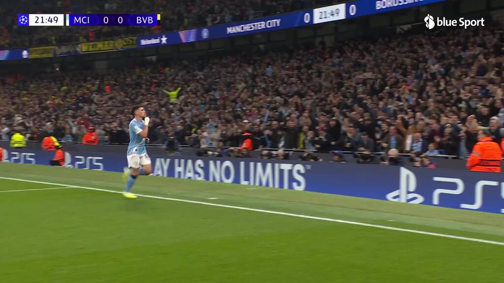 Kobel kommt nicht an Fodens Distanzschuss ran