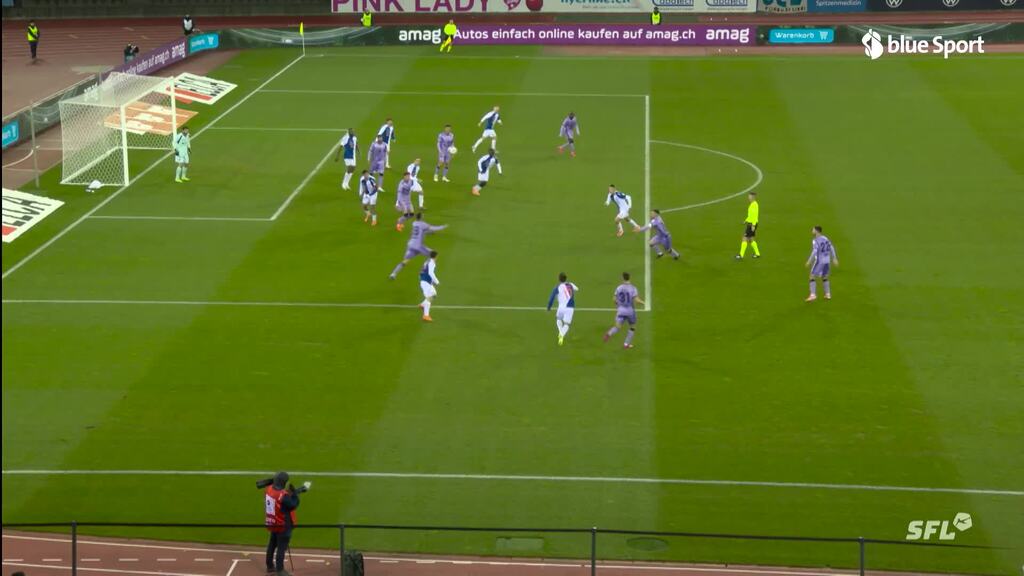 33. Minute: Shaqiri bereitet vor, Traoré vollendet – der FC Basel gleicht aus