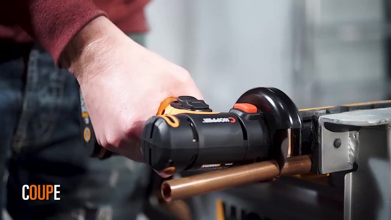 Bricolage Polyvalent Mini Meuleuse D'Angle WORX WX801.9 20V - 76mm - 19500 Tr/min - Sans Batterie - Avec 3 Disques Et Lames Métal Meuleuse Angle 76mm 19500tr/min