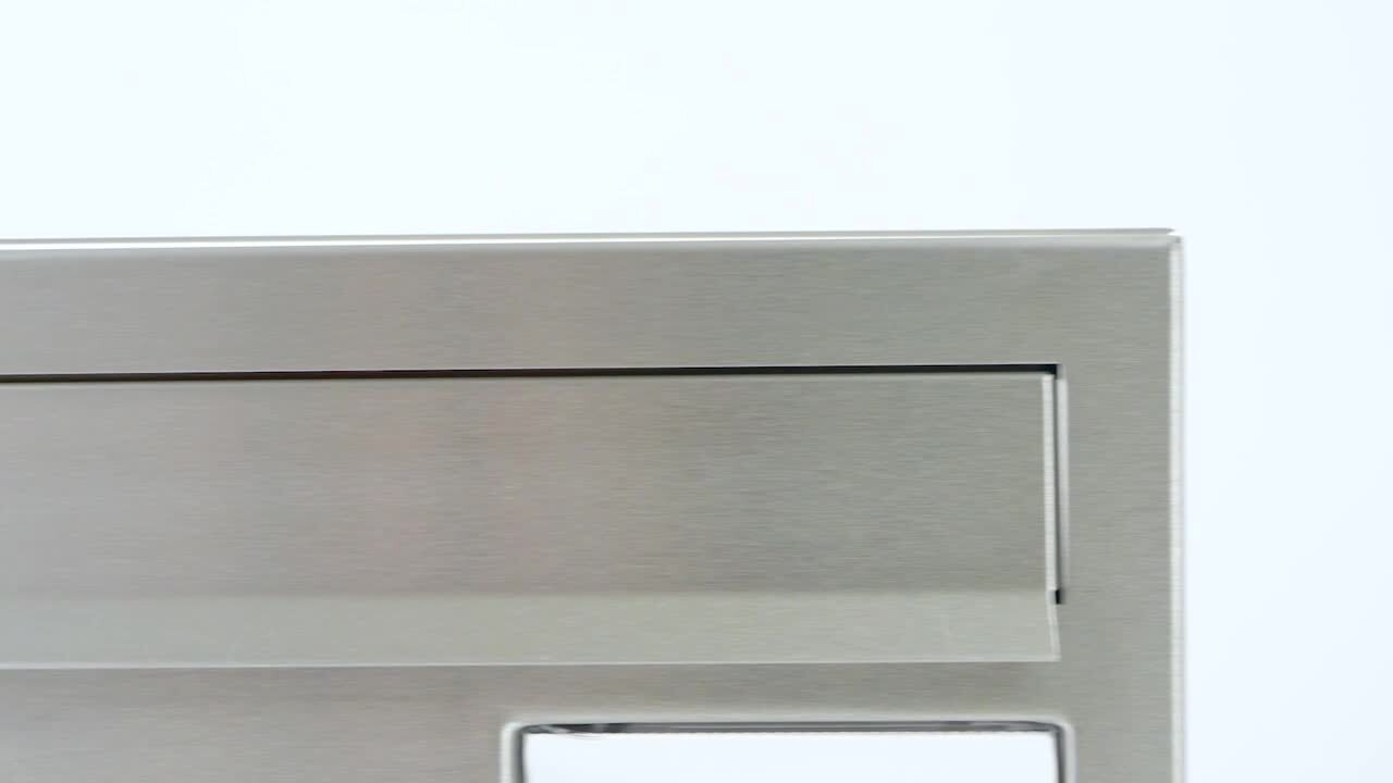 Boîte aux lettres normalisée 2 portes extérieur RENZ Rivage inox