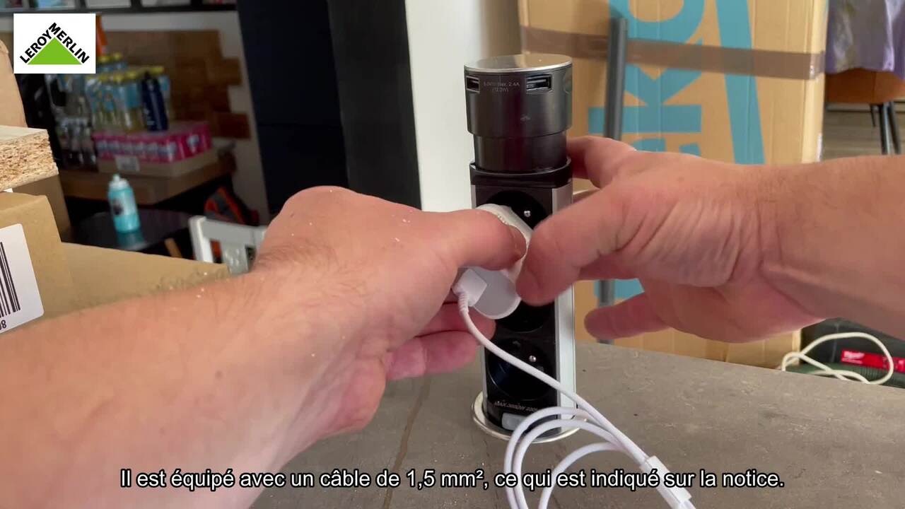 Multiprise Encastrée Avec Usb C Pd20W, Prise D'Alimentation De Bureau