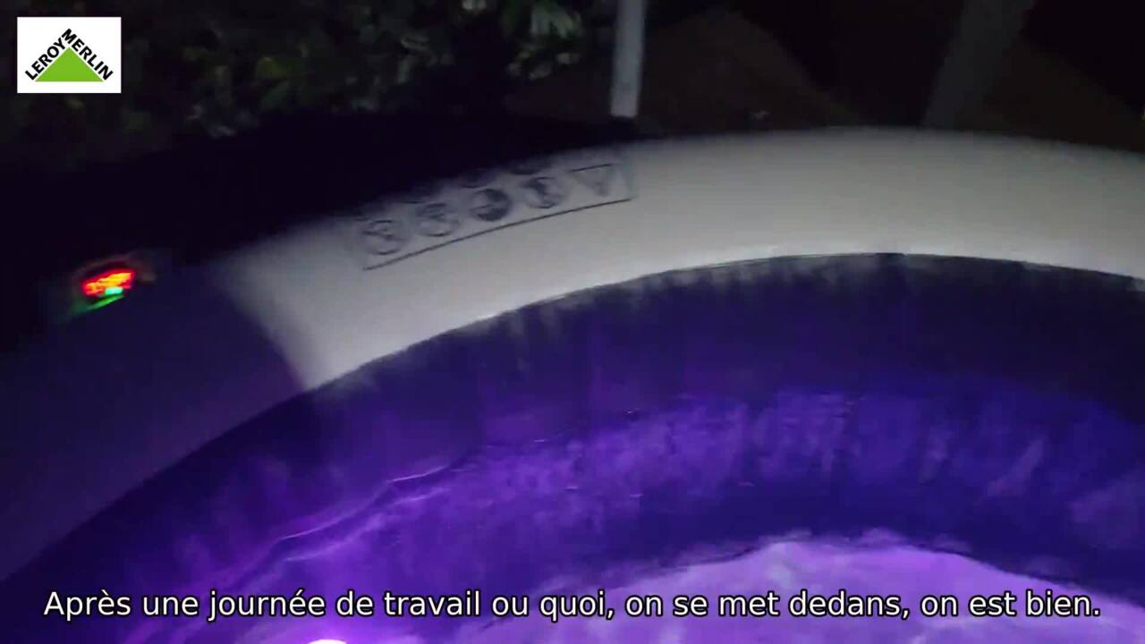 Spa gonflable PureSpa LED 6 places blue navy Intex - Irrijardin