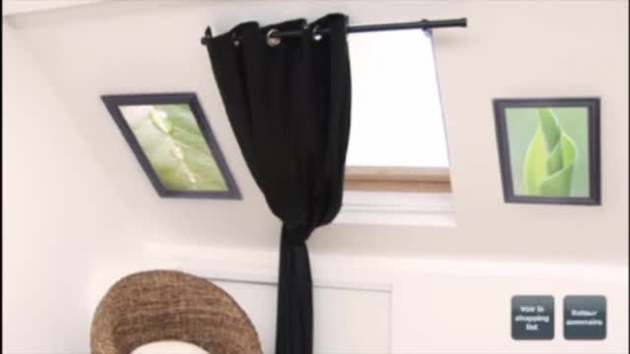 Supports De Tringle à Rideau Auto-adhésifs - Sans Perçage - Forte Adhérence (15 Kg) - Noir - Lot De 4 - Pour Salle De Bain, Chambre, Bureau