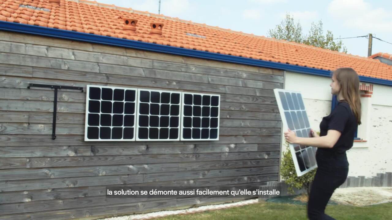 Panneau solaire Beem Energy, kit de demarrage, installation au mur