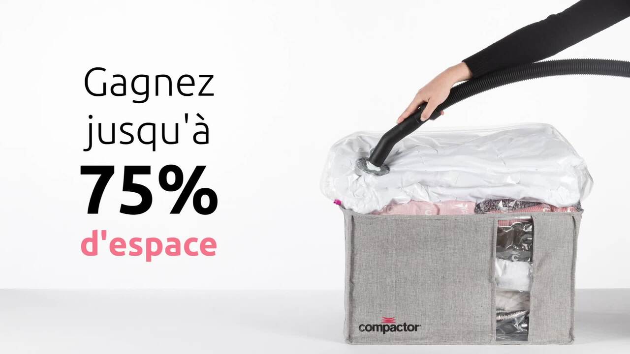 Compactor - Housse Avec Sac Sous Vide Dune M, Format Cube, Rangement