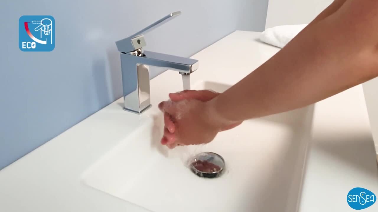 Mitigeur lavabo chromé lustré, SENSEA Studio cascade M