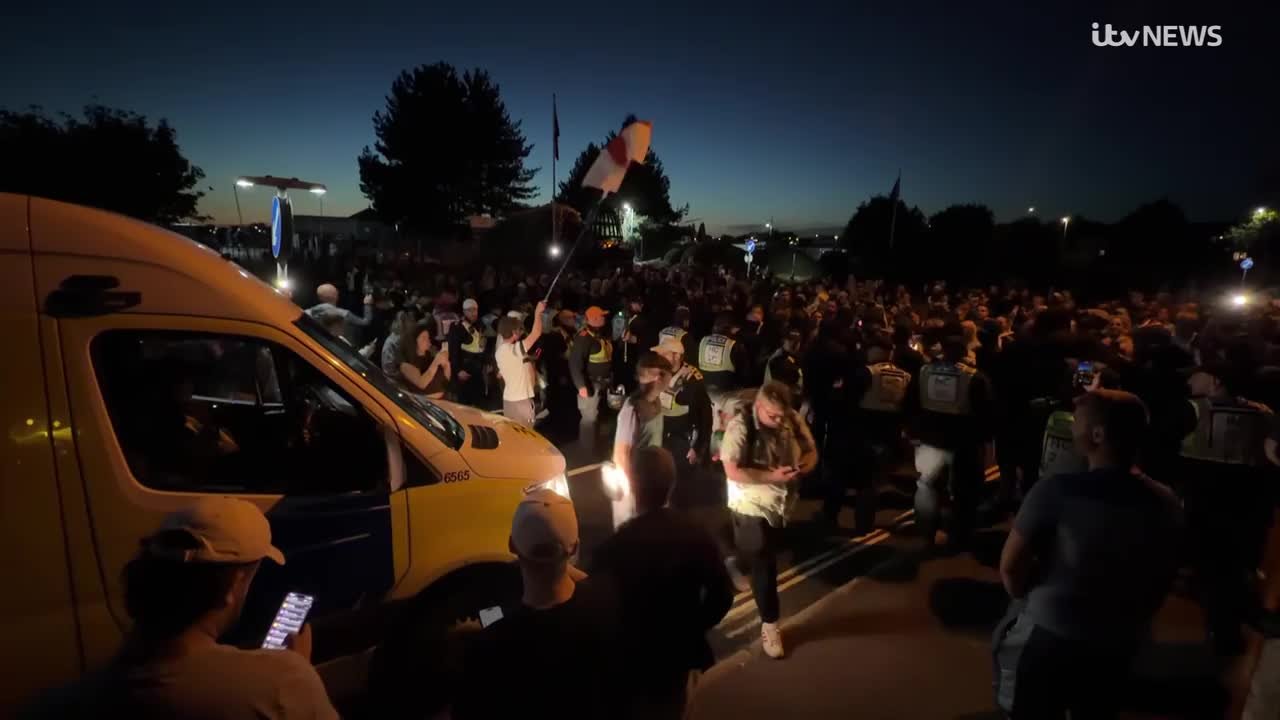 Police make arrests following protest in Gosport