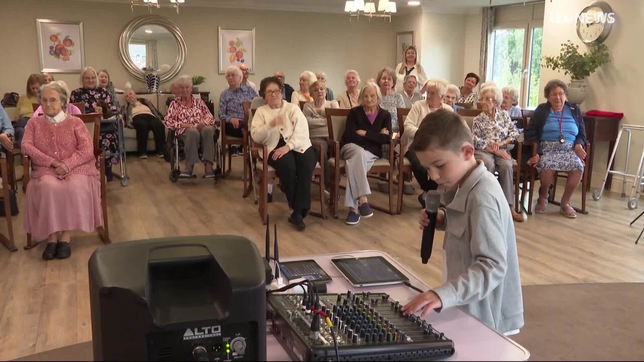 Meet the eight-year-old singer bringing joy to the South West's care homes and hospices | ITV News West Country