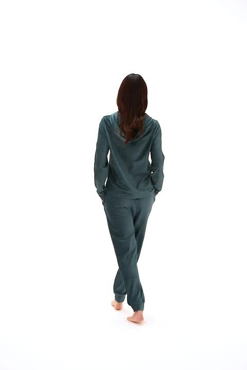 Teal Velour Hoodie Lounge Set | Roman UK