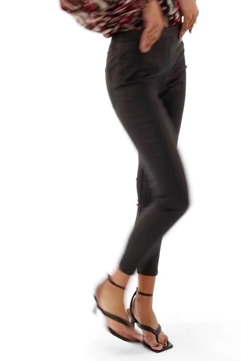 Coated Faux Leather Jeggings