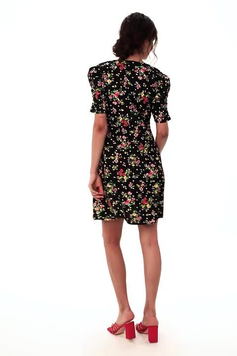 Topshop velvet floral on sale dress