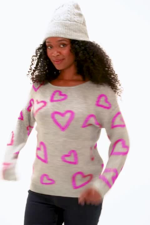 Huxbaby heart knit store jumper