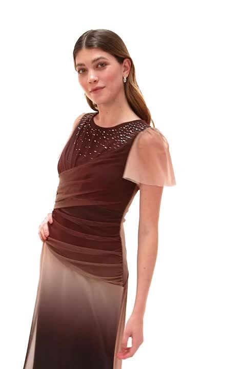 brown ombré edge of romance midi dress Brown Waffle Knit Sash Tie Midi Sweater Dress – PinkBlush main image 0