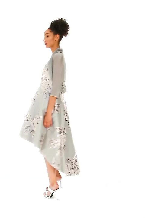 Ruched Hem Chiffon Bolero in Grey - Roman Originals UK