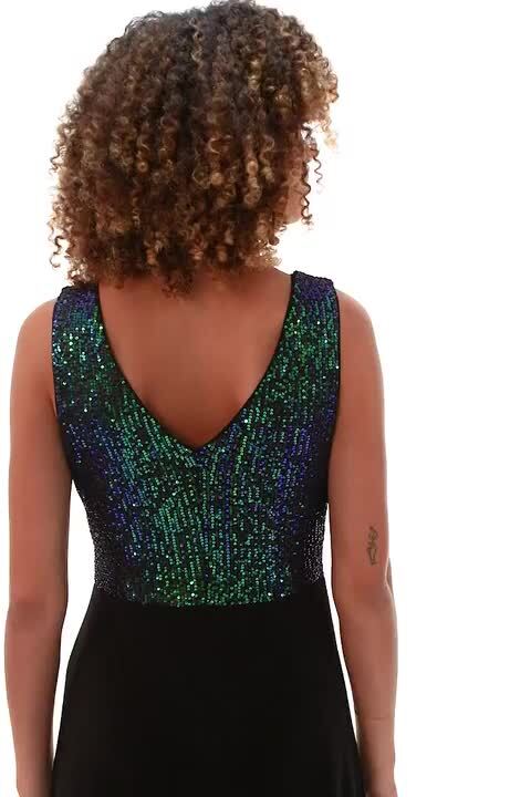 slim fit dress slacks Aqua green sequined dress