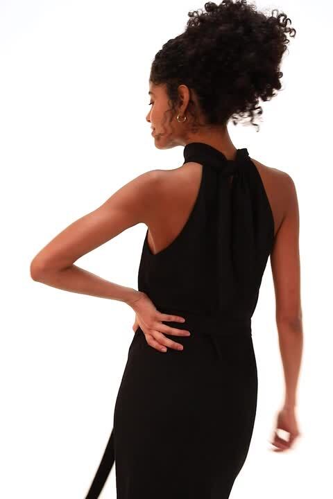 sachin and babi light blue dress Black Halter Dress
