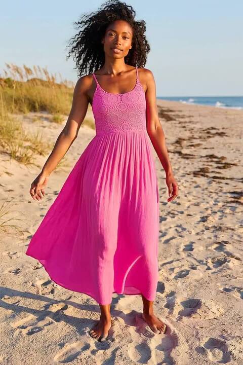 Fuchsia Lace Bodice Shirred Midi Dress | Roman UK Fuchsia Lace Bodice Shirred Midi Dress | Roman UK