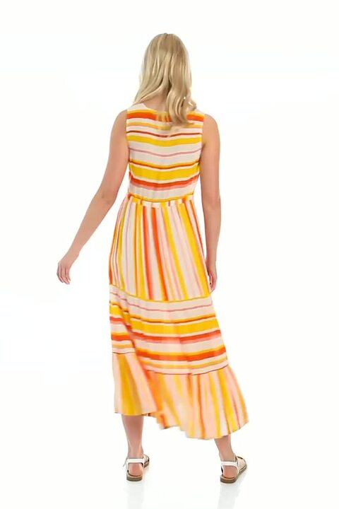 Striped hot sale yellow dress