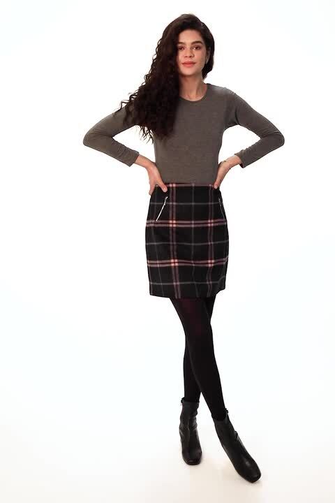 Plaid wool skirt in summer clearance 2018