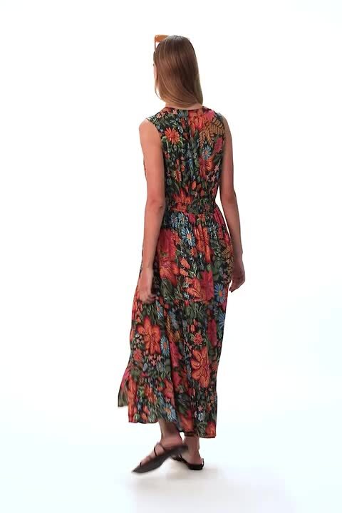 【FLOWOOM】 Roman Holiday Dress (2color) ★韓国の人気★ Long Split Front Twist Dress, Xanadu Rising | CAMILLA US