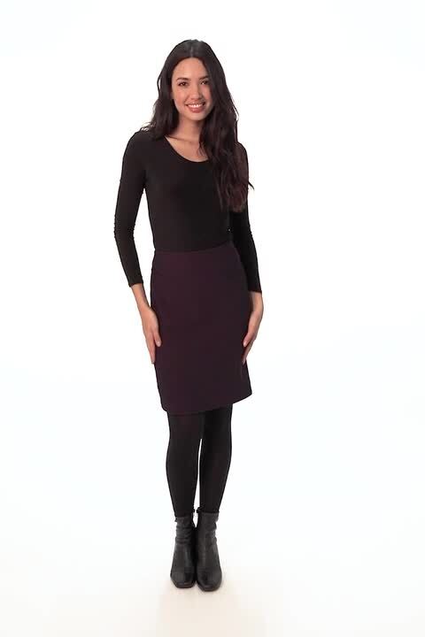 Short Textured Jersey Skirt in Purple - Roman Originals UK