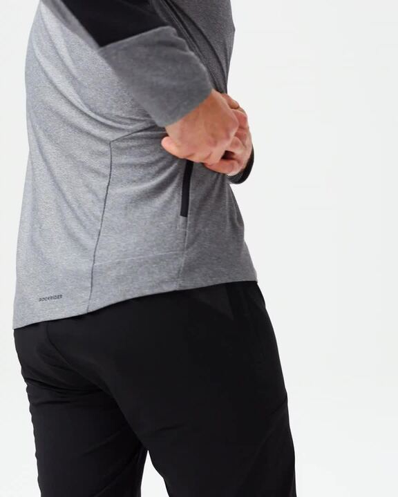 Long-Sleeved Mountain Biking Jersey EXPL 100 - Grey - Video 2