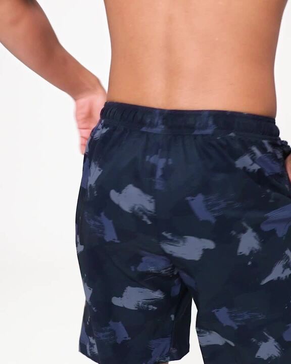 Men's Zip Pocket Breathable Essential Fitness Shorts - Blue Camo