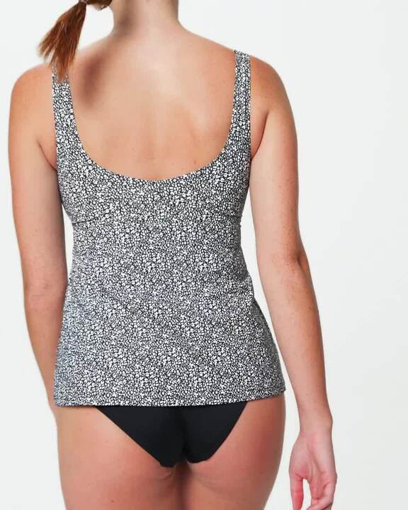 Women’s Aquafit Tankini Swimsuit Lily leo black - Video 2