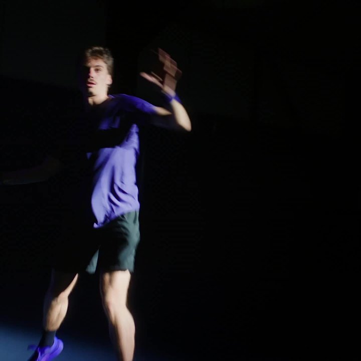 Men's Durable Multi-Court Tennis Shoes Unrupt Pro - Purple - Video 2