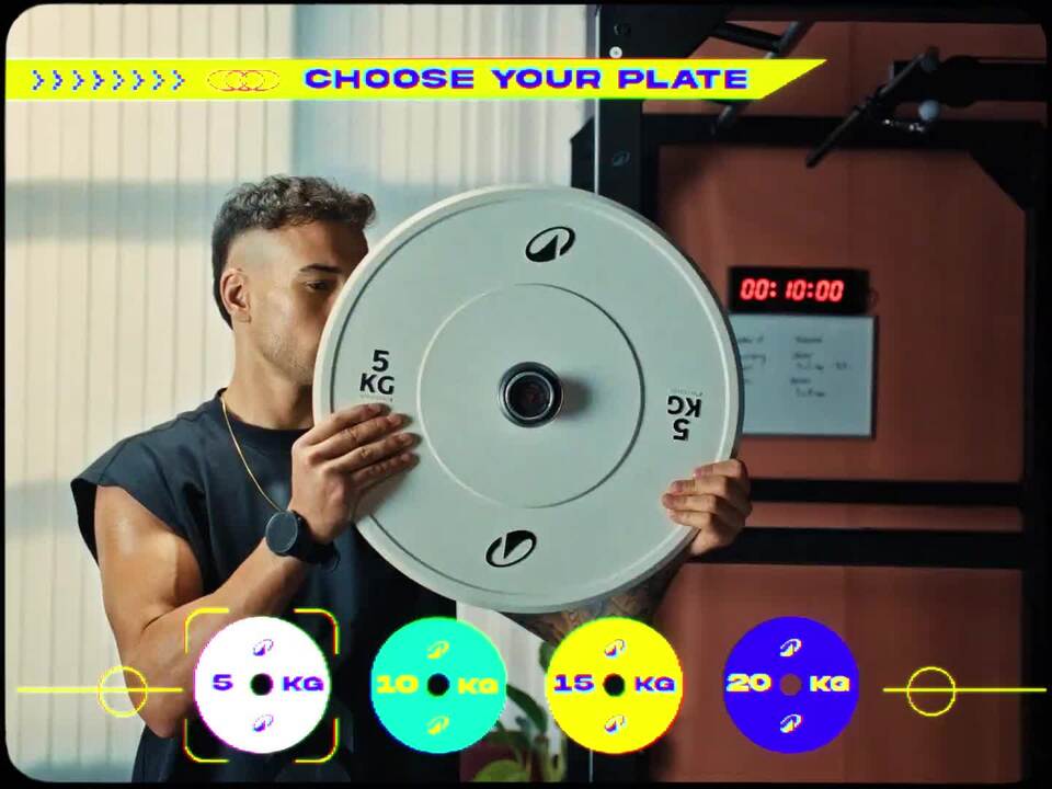 Weight Training Disc with Handles 10 kg, Pro Range - Video 2