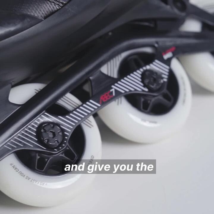 Adult Skating Shoes Inline Fit 500 Blue Black - Video 2