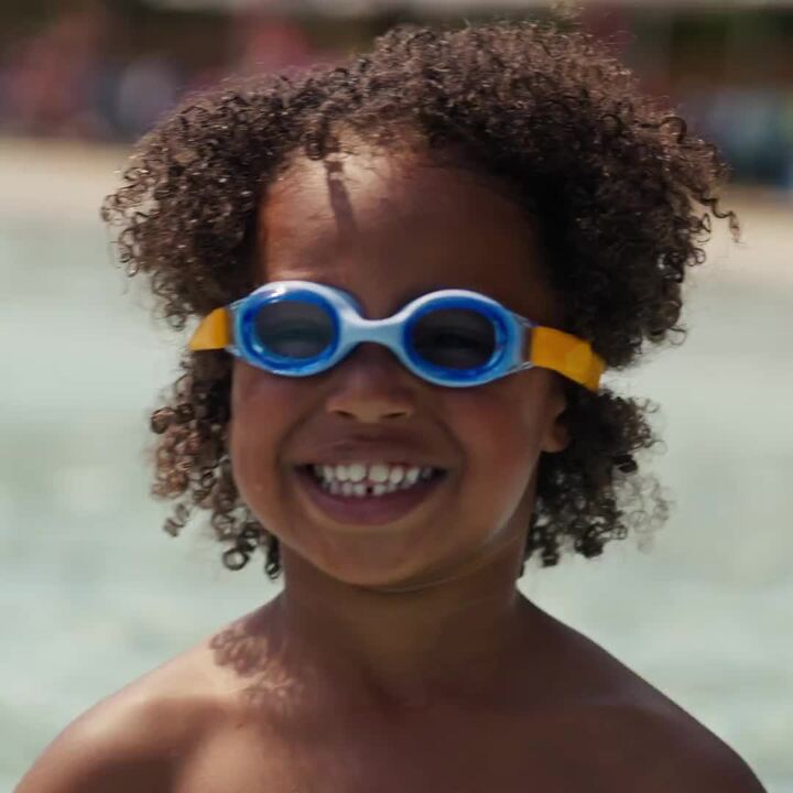 Swimming goggles, Kuwee yellow tinted blue - Video 2