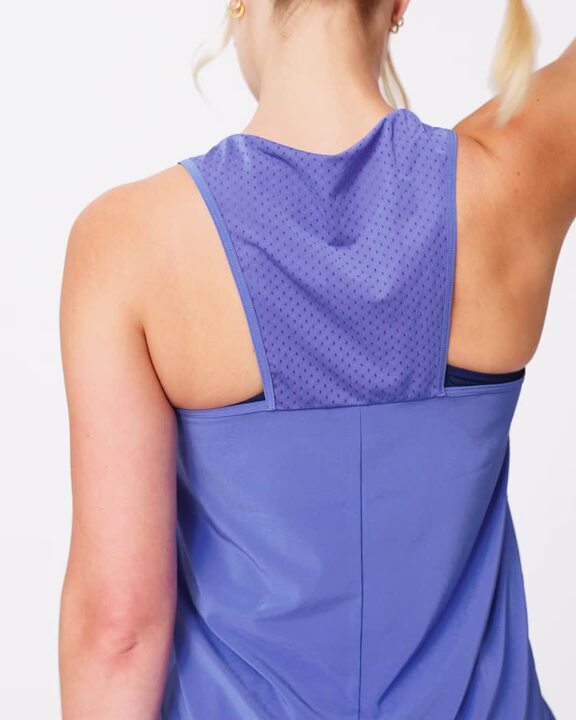 Women's Loose and Breathable Sports Tank Top - Dark Purple - Video 2