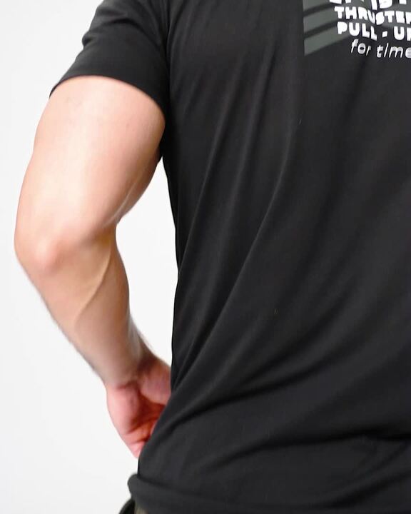 Men's Slim-Fit Breathable Cross Training T-Shirt - Smoked Black - Video 2