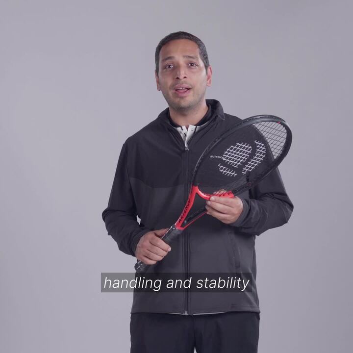 300 g Adult Tennis Racket TR990 Power Pro - Red/Black