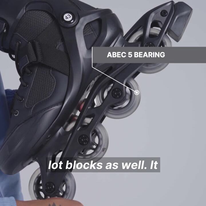 Adult Skating Shoes Inline Fit 100 Black - Video 2