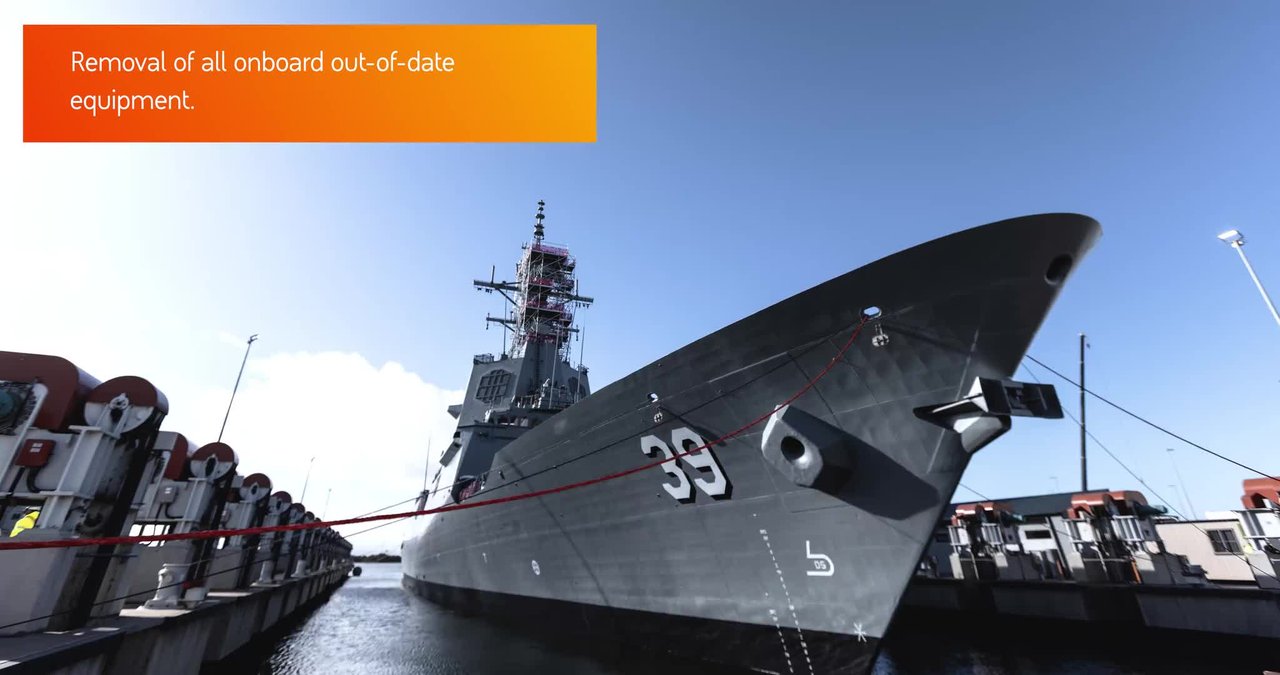 HMAS Hobart float off timelapse