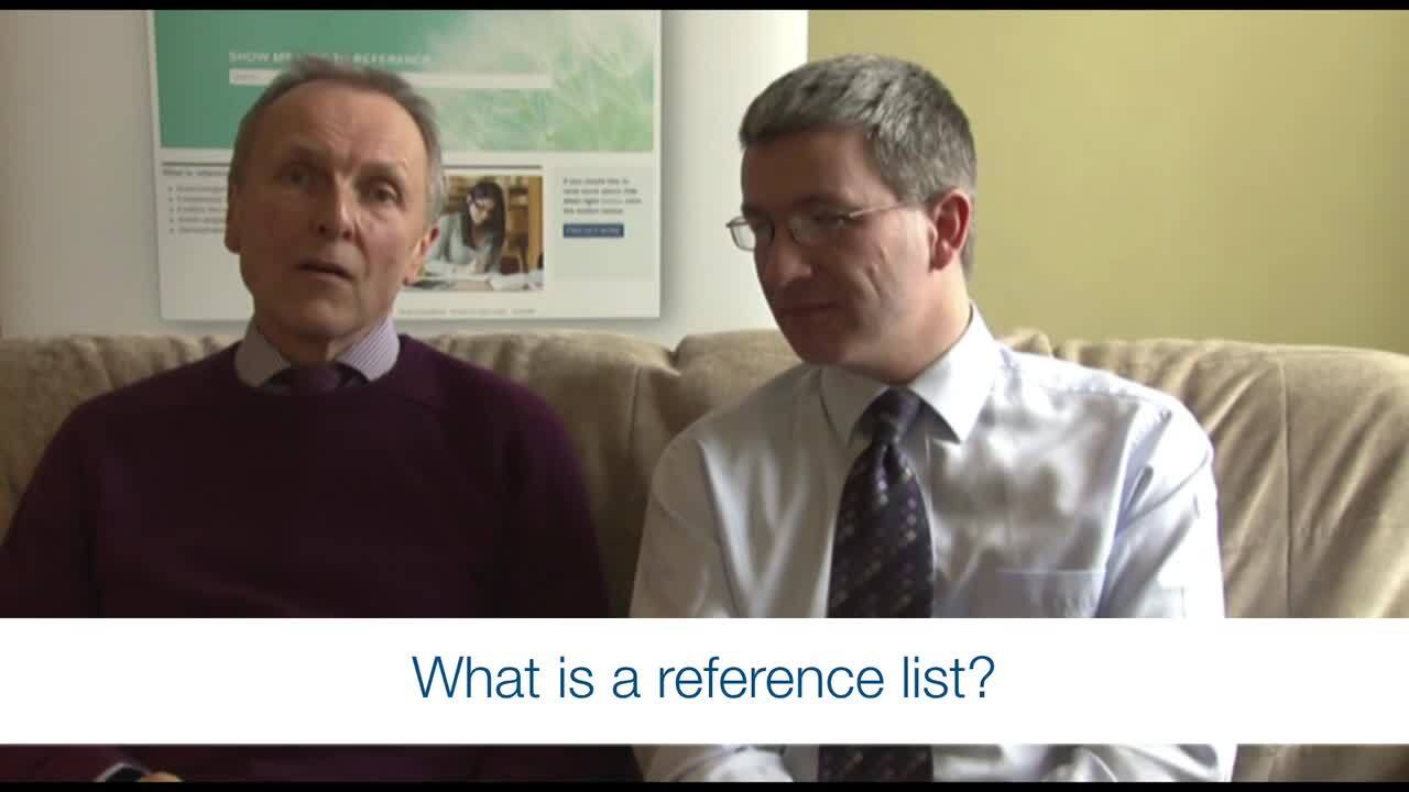 What is a reference list?