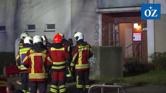 Wohnungsbrand in der Robert-Koch-Straße in Wolgast (Video Tilo Wallrodt,16.01.2022)
