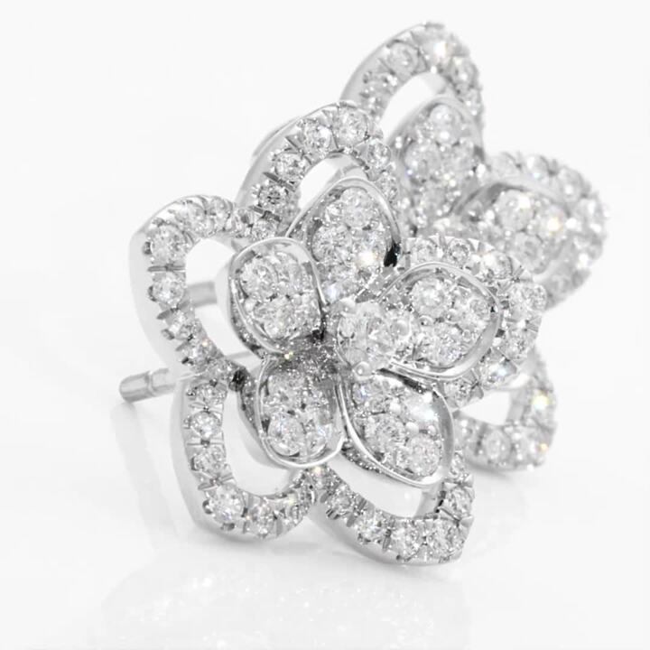 Wild Flower Large Diamond Stud Earrings