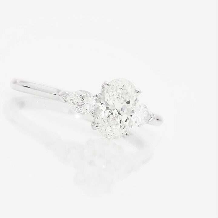 Promise Oval Diamond Engagement Ring