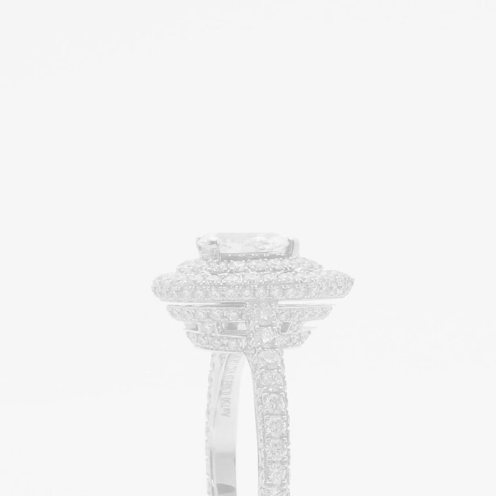 Twin Constellation Pear Shape Diamond Engagement Ring