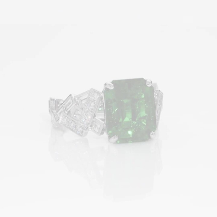 Threads Emerald and Diamond Ring