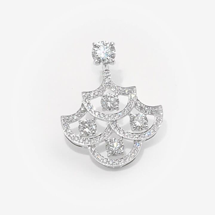Graff Icon Silhouette Diamond Earrings, WHITE GOLD - Graff