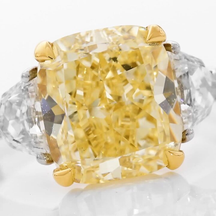 Promise Radiant Cut Yellow Diamond Engagement Ring