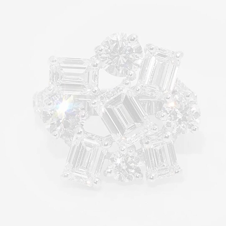 マルチシェイプ ダイヤモンド アブストラクト リング, プラチナ - Graff